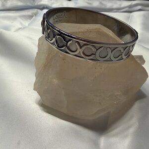 Coach silver bangle bracelet